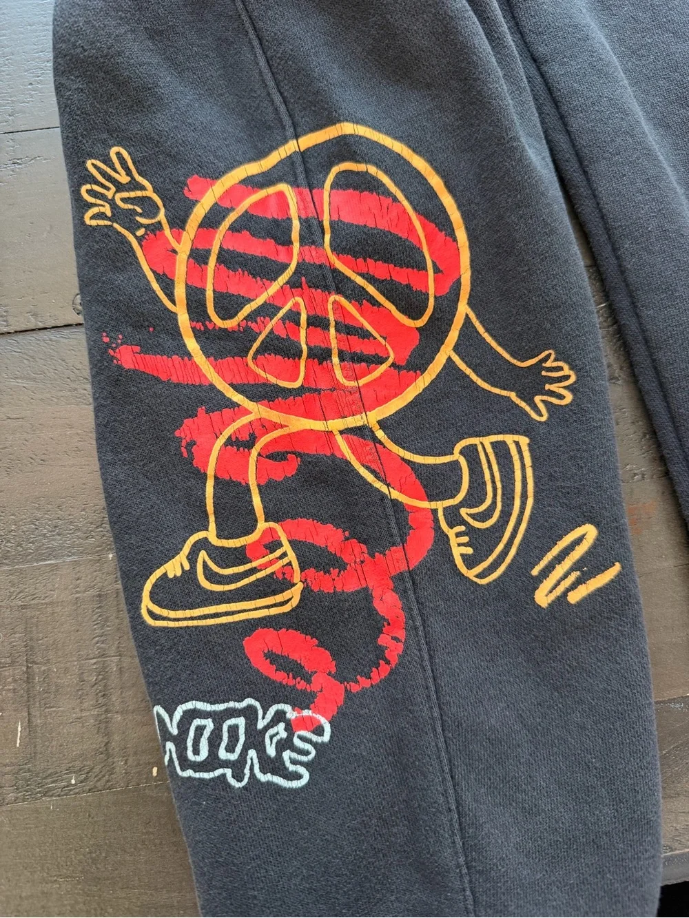 Nike Black Sweatpants with Red Drawstring and Graphics